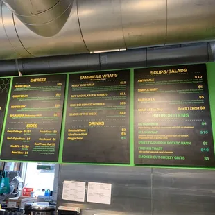 menus and prices