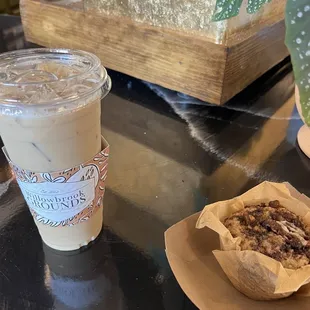 Gluten free muffin and &quot;The Willowbrook&quot;  latte.