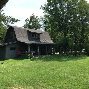 The gift barn and patio