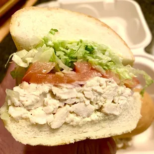 Chicken salad - that was a great sandwich!