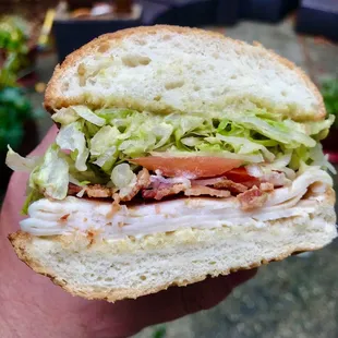 California Club on hoagie roll.