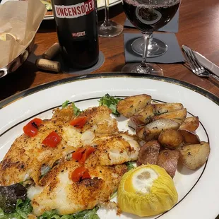 Fish special with roasted potatoes