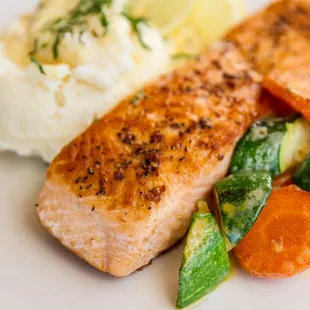 Salmon and veggies