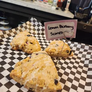 Lemon blueberry scones
