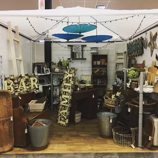 Booth 157 has Fixer Upper treasures!!! Lots from Round Top, TX.