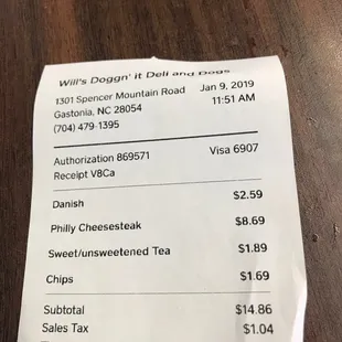 Receipt