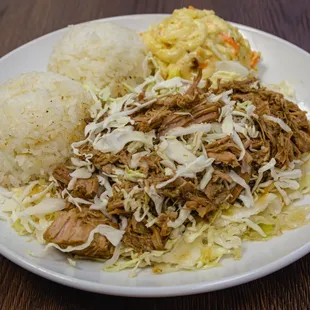 Kalua Pork Plate (Hawaiian Style stewed shred pork)
