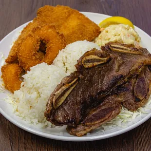 Half Seafood and with Short Rib Combo