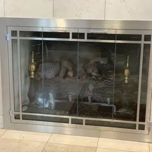 Picture of the new doors purchased and installed from Jack Wills Fireplace.