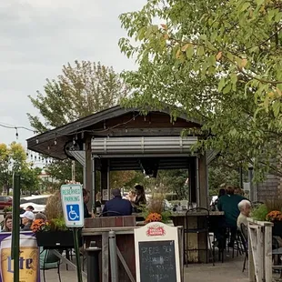 Outdoor bar and seating