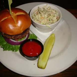California Burger &amp; coleslaw.