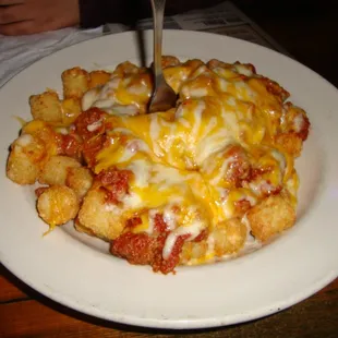 Sloppy Tots, loaded tater tots.
