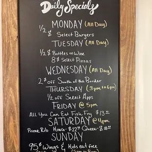 Daily Specials