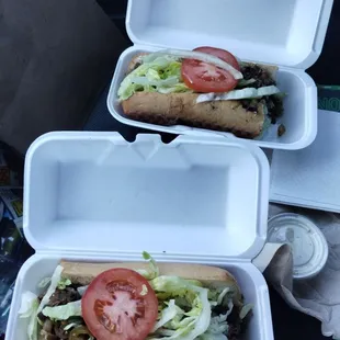 Large #4 philly cheese steak has jalapenos