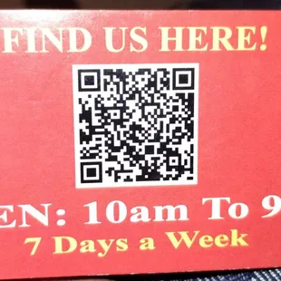 Business card, QR code