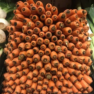 Another of the beautiful stacks of carrots on display in our  produce department.