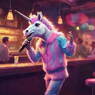 a man dressed as a unicorn