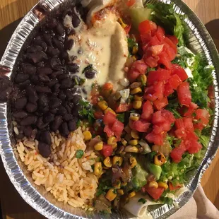 a plate of mexican food