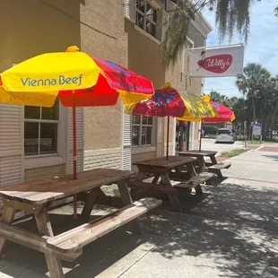 Front Of Restaurant. Plenty of outdoor seating.