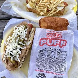 Colombian Perro Godfather Pizza Puff