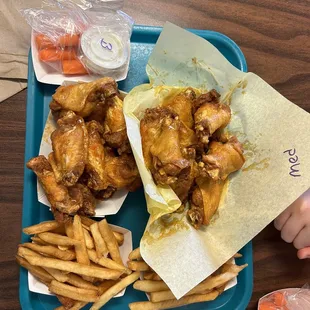 Mild Buffalo Wings and Medium Buffalo Wings