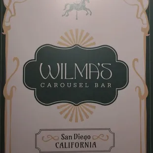 Menu cover page