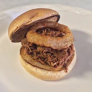 Bourbon-pecan Pulled Pork Sandwich