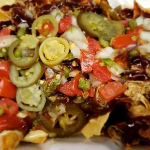 The jerk chicken nachos.