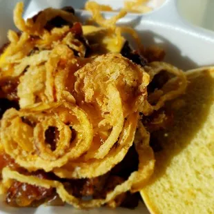 The inside of the bacon jam burger.