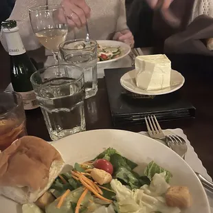 Great salad with just a little butter for our rolls, crackers and baked potatoes