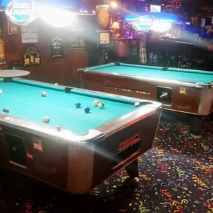 2 pool tables
