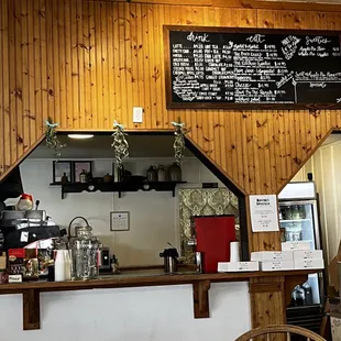 The counter in the shop