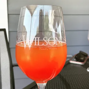 Flood zone, white sangria and peach Bellini