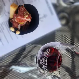 Menu and charcuterie pack