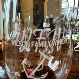 a closeup of a wine glass