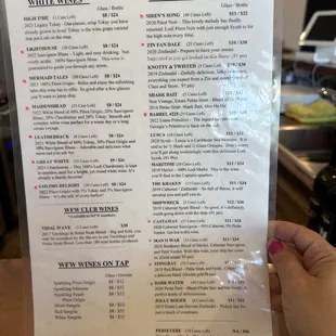 Menu as of 11/4
