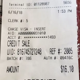 $25 for $16 with the weekly specials, very nice.