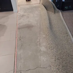 the floor being laid out