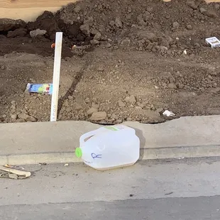 Well I guess this is what happens when you drink to much and there is literally a million porter potty on the construction zone