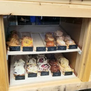 a display of pastries