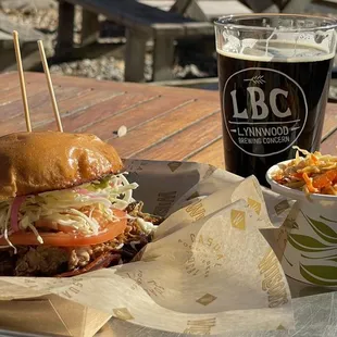 Carnitas Torta, The Dock Slaw, and a beer! Perfect!