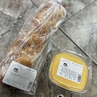 The perfect pair - pretzel bread and nacho cheese