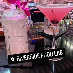 Special magical concoctions from Laurie. The aviator with sub tequila and a Vodka hi alcohol volume drink. She's a magician