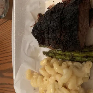 Mac &amp; &quot;cheese&quot; and Smoked Brisket Platter