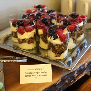 a variety of desserts