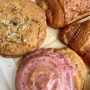 a variety of pastries