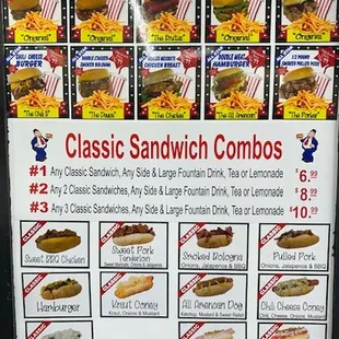 a menu