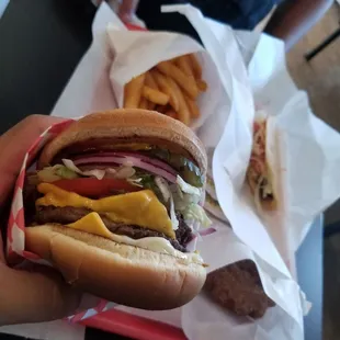 What a double cheeseburger looks like.