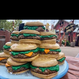 The real burgers are very good!