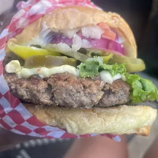 Man oh man. Love these fresh burgers. My happy place on cheat days! Love the battered fries too.